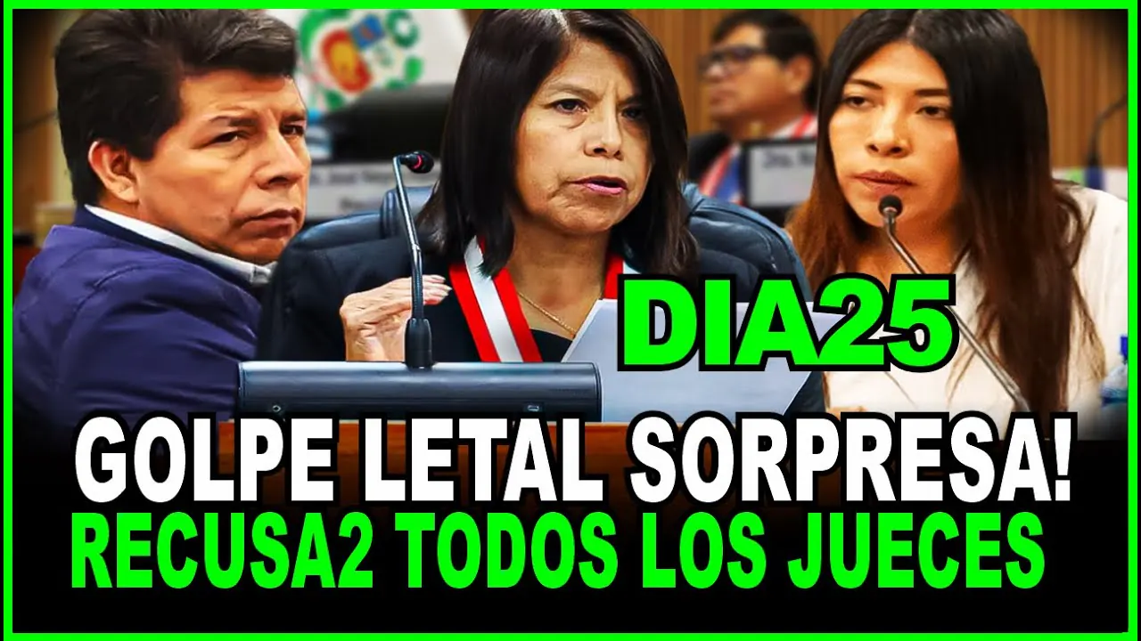 Reproducir: Pedro castillo! Tribunal decide futuro de la jueza Carbajal Juicio Farza DÍA 24