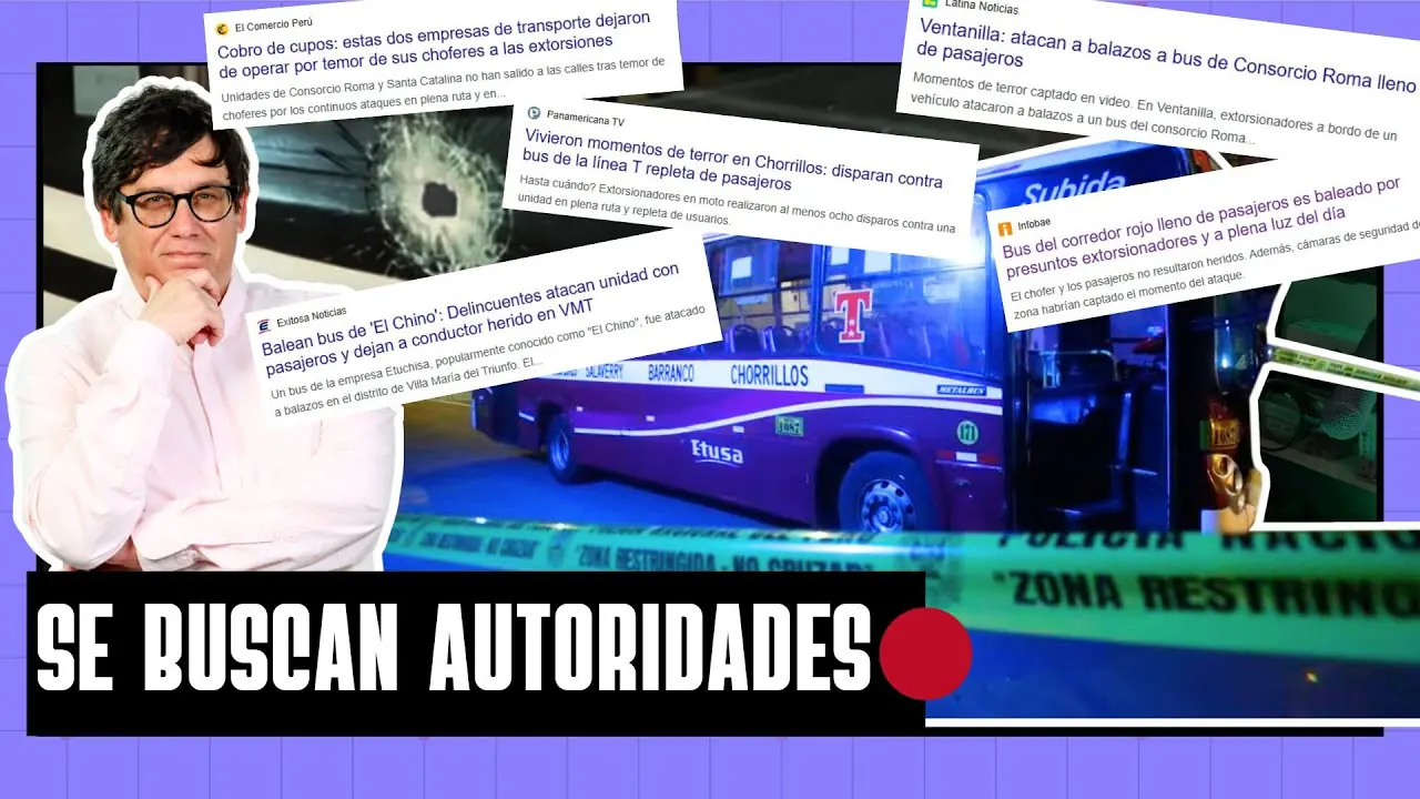 Reproducir: Gobierno desbordado por la criminalidad: buses son baleados a diario pese al Estado de Emergencia