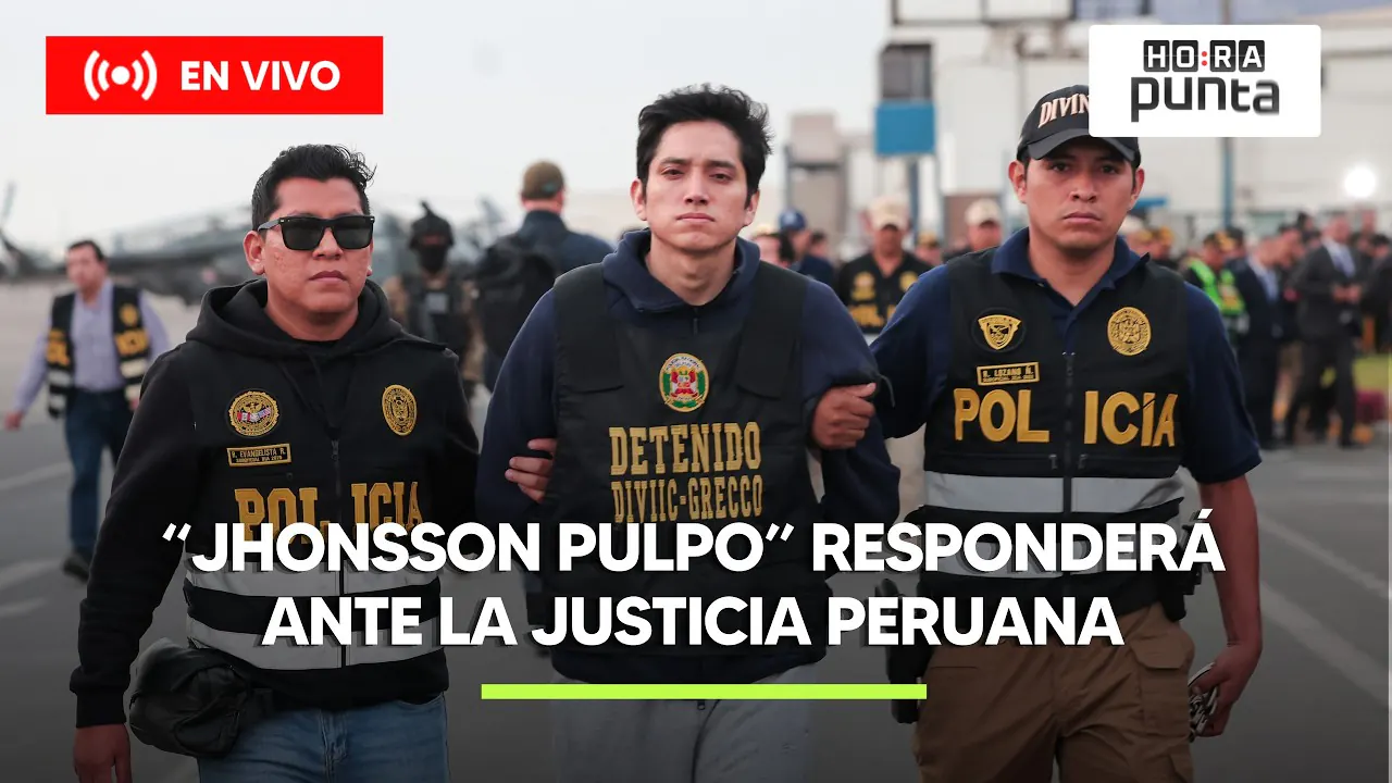 Reproducir: ‘JHONSSON PULPO’ LLEGA A LIMA Y QUEDA A DISPOSICIÓN DE LA JUSTICIA | CON EL PIE DERECHO