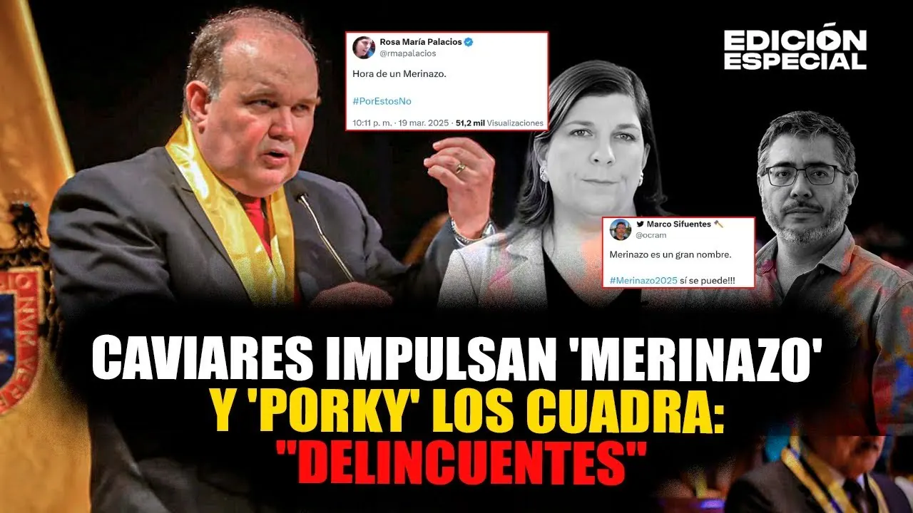 Reproducir: #EnVivo Caviares aprovechan marcha e impulsan 'Merinazo' para acabar con presidencia de Boluarte