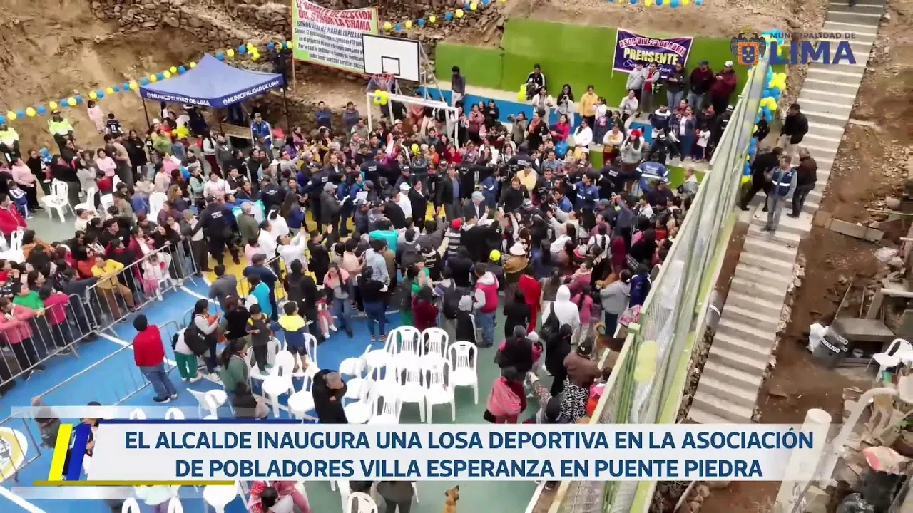 Reproducir: Inauguración de Losa Deportiva en Puente Piedra | 16 de julio.