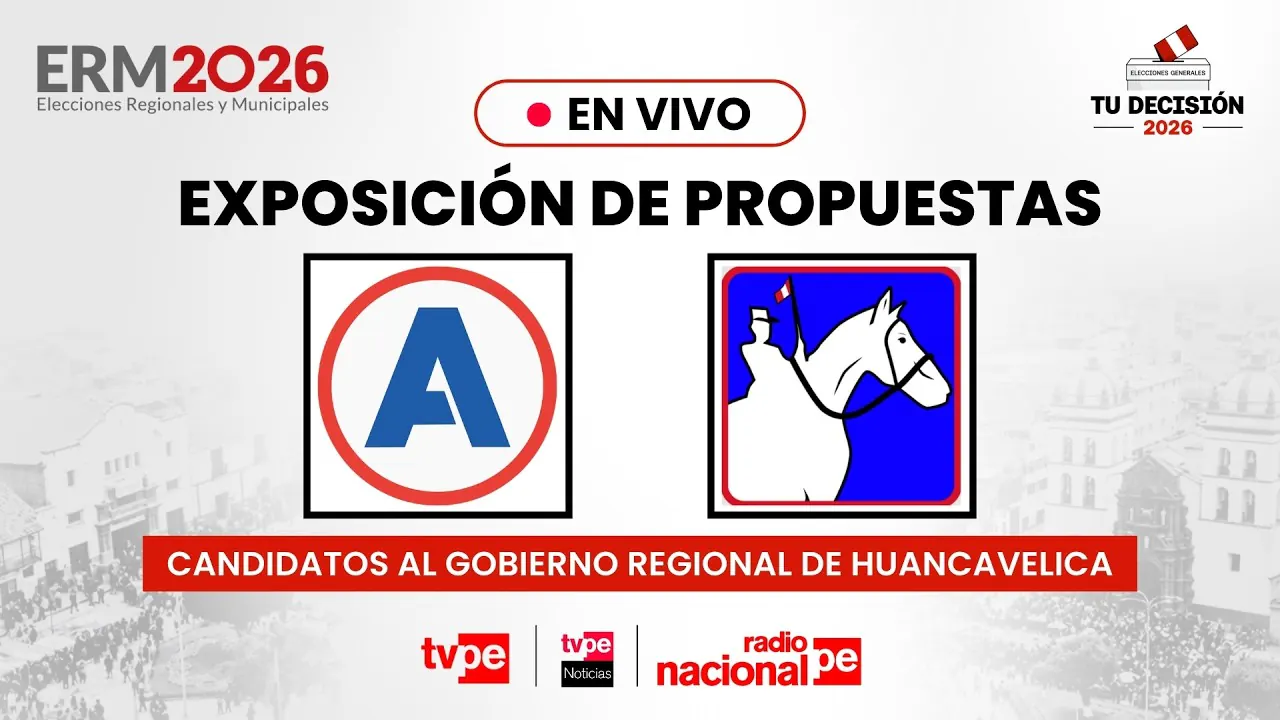 Reproducir: Candidatos al GORE de Huancavelica: APP y Batalla Perú | “Tu decisión 2026” por TVPerú Noticias