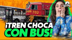 CHOQUE DE TREN CON BUS DEJA 10 HERIDOS | LEGAÑA
