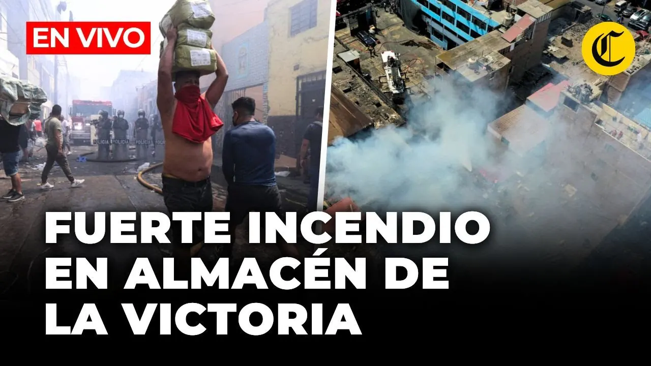Reproducir: 🔴 EN VIVO: incendio de gran magnitud en zona comercial de La Victoria | El Comercio