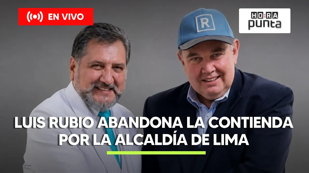 Reproducir: LUIS RUBIO RENUNCIA A SU CANDIDATURA A LA ALCALDÍA DE LIMA | HORA PUNTA EN VIVO