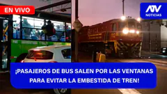 De 5 a 7 | ¡PASAJEROS DE BUS SALEN POR LAS VENTANAS PARA EVITAR LA EMBESTIDA DE TREN! - ATV+