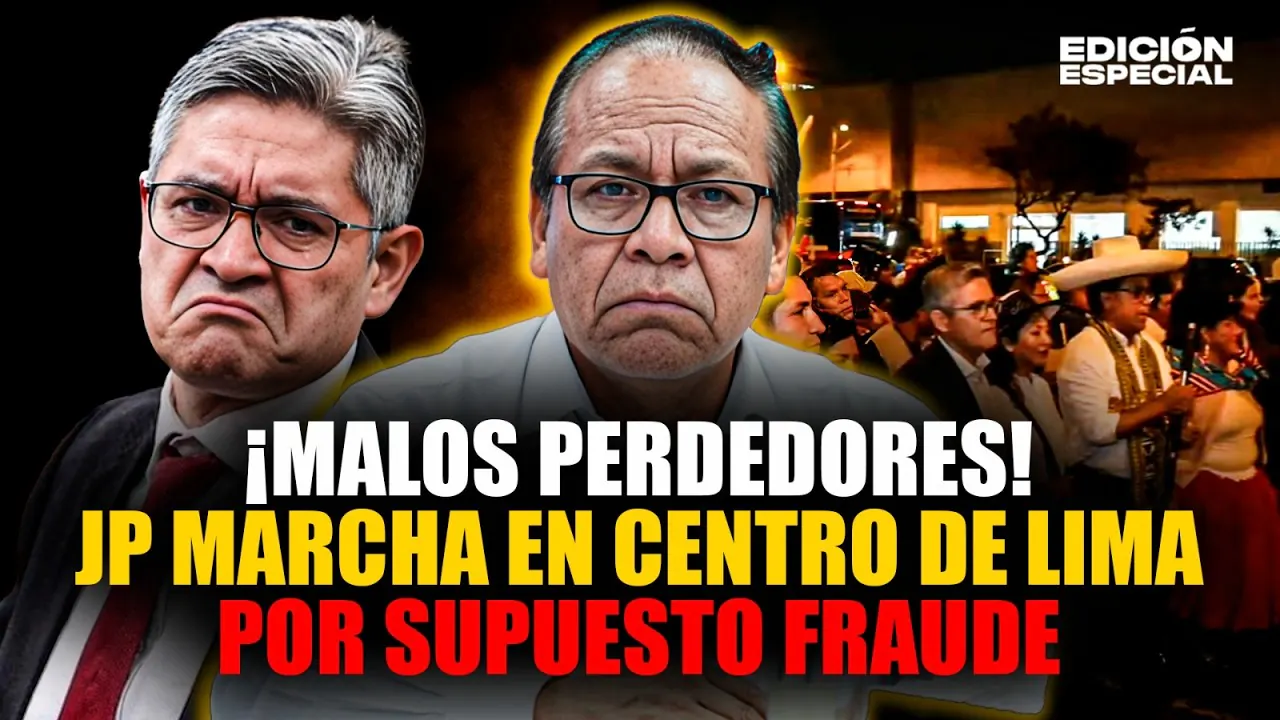 Reproducir: #EnVivo JP no quiere reconocer a Keiko: marcha en centro de Lima por supuesto fraude