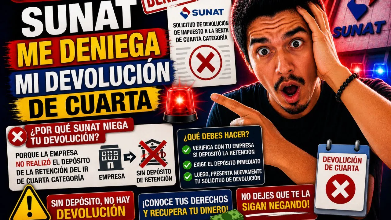 Reproducir: SUNAT me deniega mi devolución de Cuarta Categoría