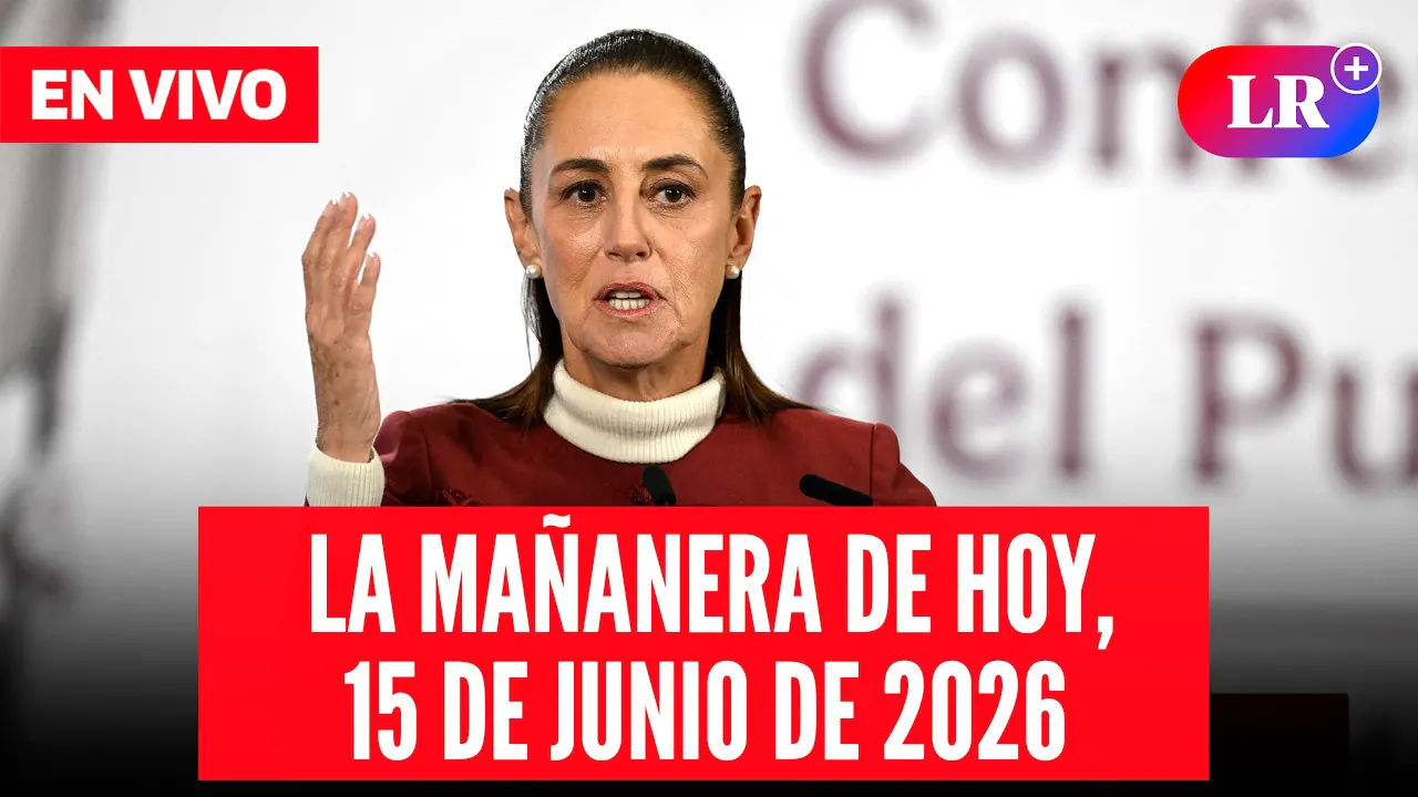 Reproducir: 🔴 Claudia Sheinbaum EN VIVO en la Mañanera de HOY, 15 de junio de 2026 | #LR