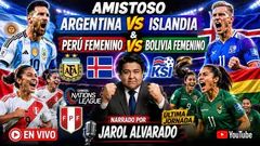 ARGENTINA vs ISLANDIA EN VIVO + PERÚ FEMENINO vs BOLIVIA FEMENINO | CONMEBOL