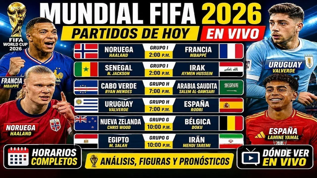 Reproducir: NORUEGA 1-4 FRANCIA, SENEGAL 5-0 IRAK, CABO VERDE 0-0 ARABIA SAUDITA Y URUGUAY 0-1 ESPAÑA