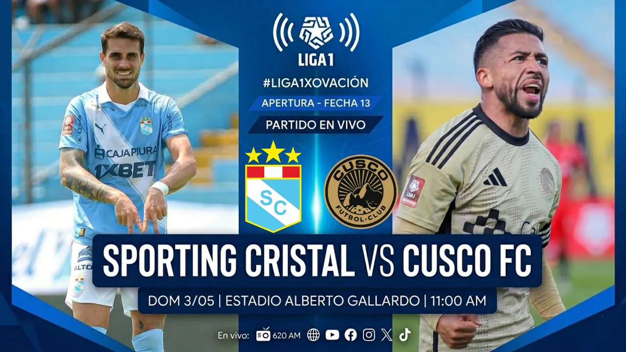 Reproducir: SPORTING CRISTAL VS CUSCO FC por RADIO OVACION 🔴 #ENVIVO | LIGA 1 MAX