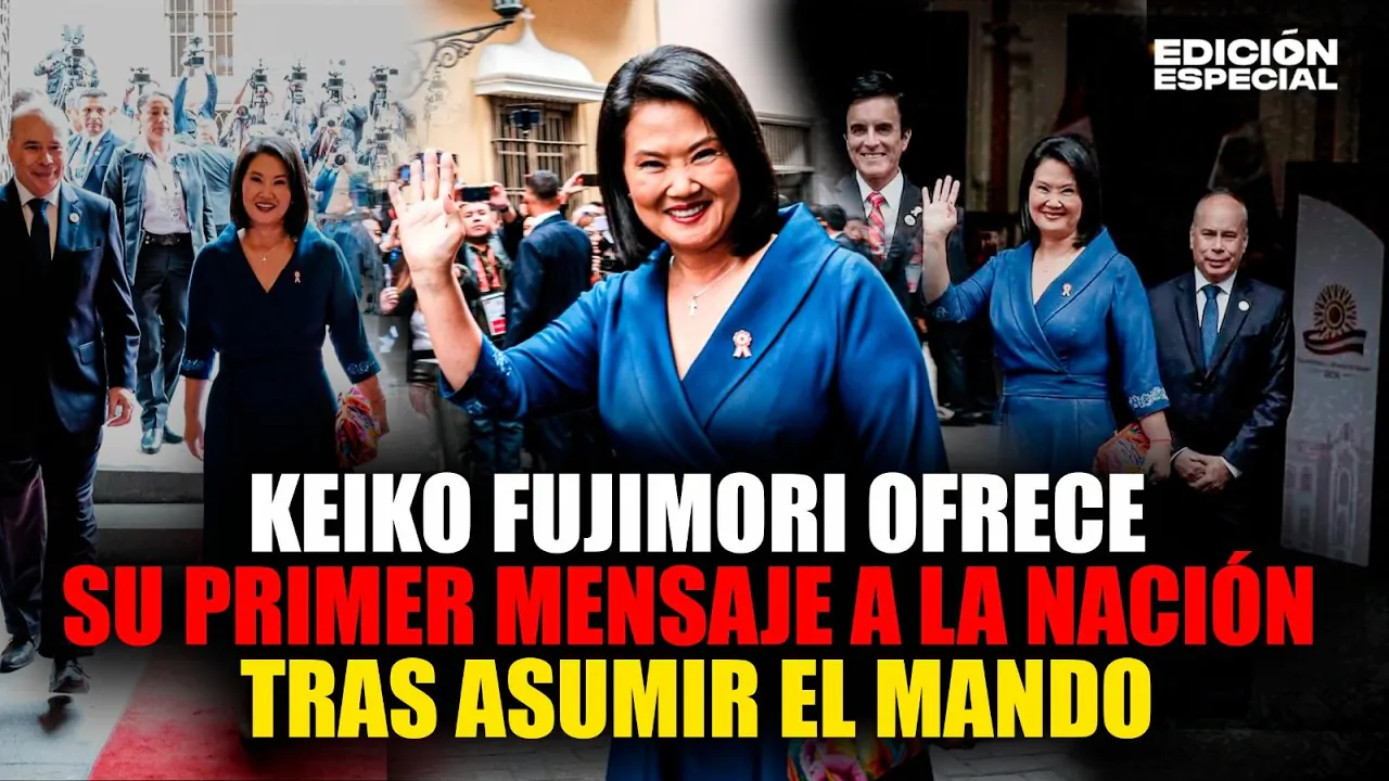 Reproducir: #EnVivo Keiko Fujimori da su primer mensaje a la nación desde el congreso tras asumir la presidencia