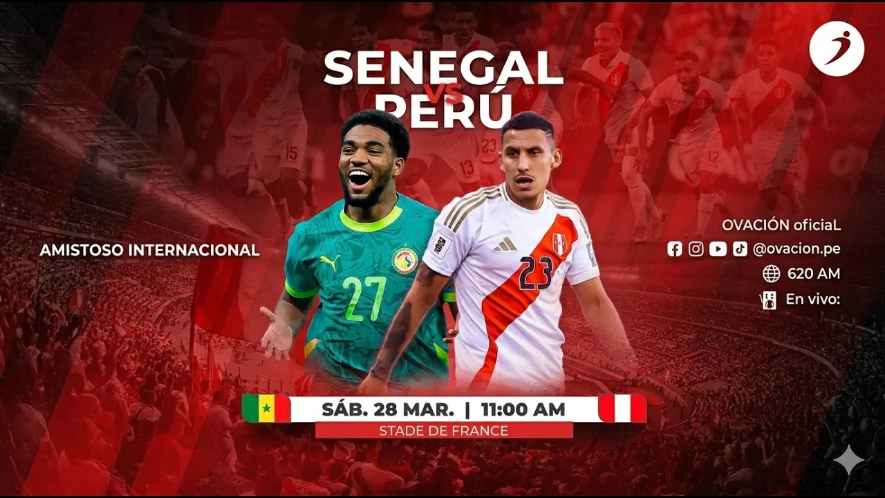 Reproducir: 🔴 #ENVIVO | AMISTOSO INTERNACIONAL: PERÚ VS SENEGAL EN VIVO POR RADIO OVACION