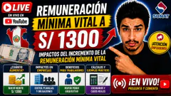 Remuneración Minina Vital a S/ 1,300