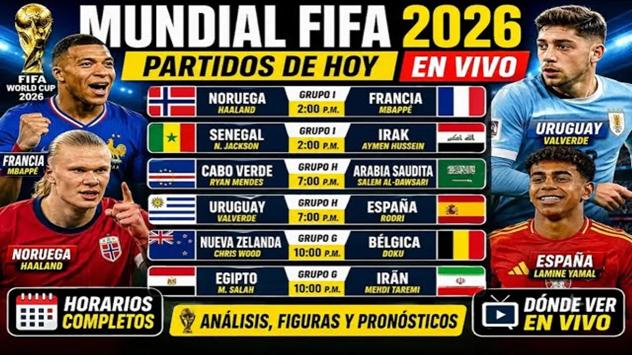 Reproducir: NORUEGA VS. FRANCIA, SENEGAL VS. IRAK, CABO VERDE VS. ARABIA SAUDITA Y URUGUAY VS. ESPAÑA