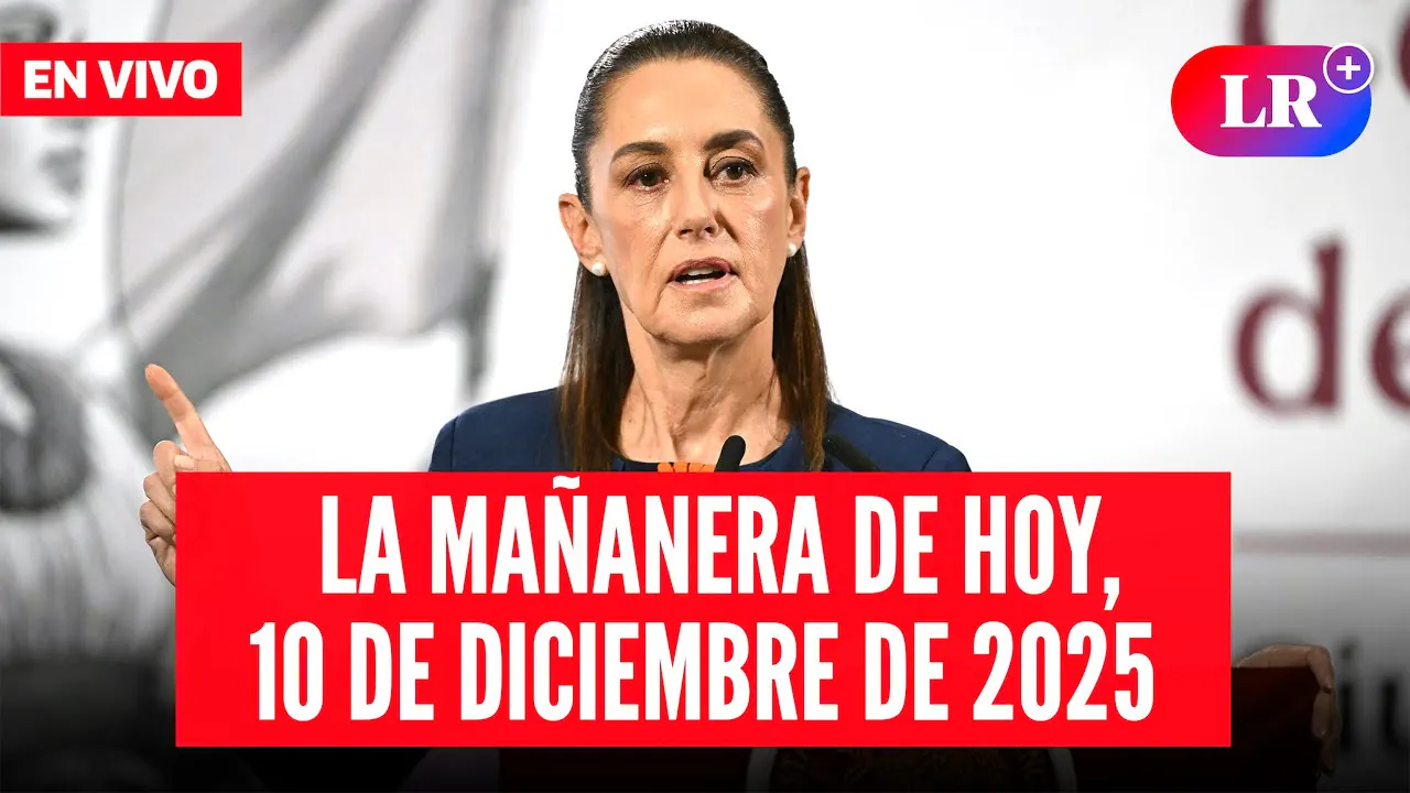 Reproducir: 🔴 Claudia Sheinbaum EN VIVO en la Mañanera de HOY, 10 de diciembre 2025 | #EnDirectoLR