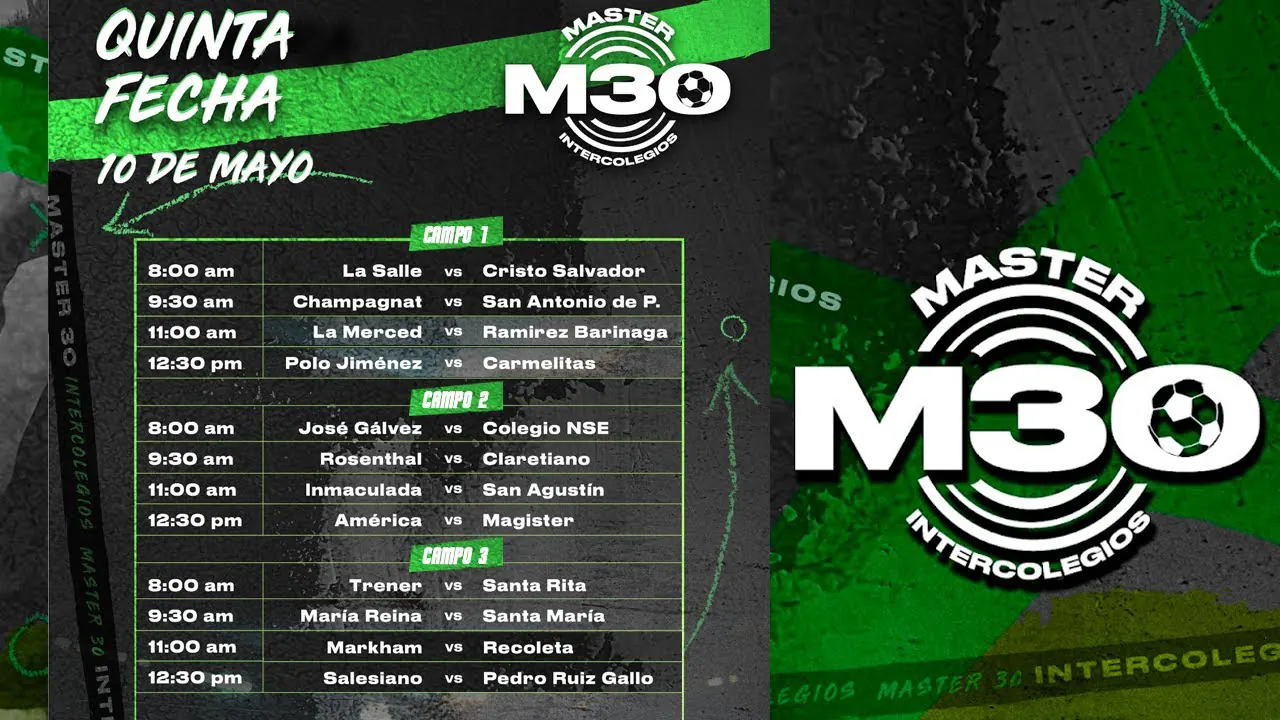 Reproducir: ⚽ Fútbol ¡EN VIVO! - SEÑAL MULTIVISTA 📺 MASTER 30 INTERCOLEGIOS