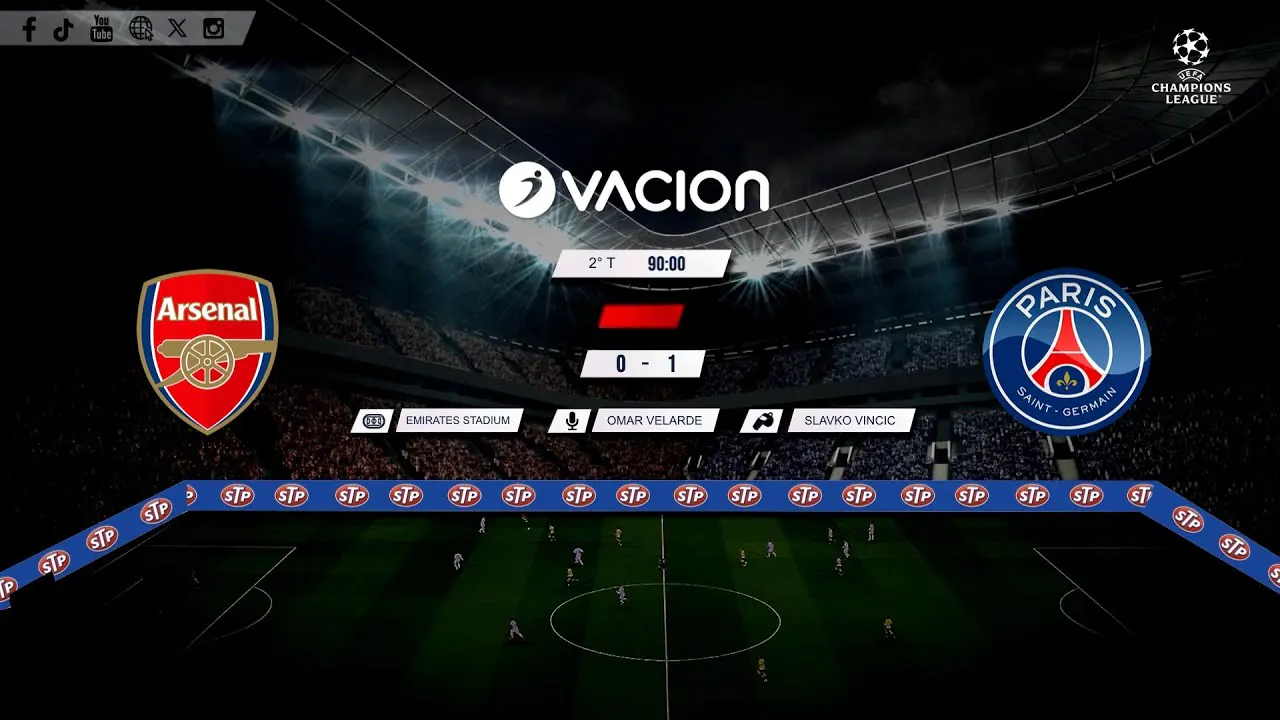 Reproducir: Arsenal vs PSG por RADIO OVACION 🔴 #ENVIVO | CHAMPIONS LEAGUE