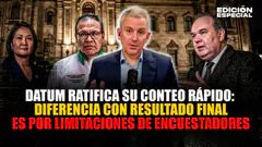 #EnVivo: Datum advierte que diferencia con resultado final fue por limitaciones en local de votación