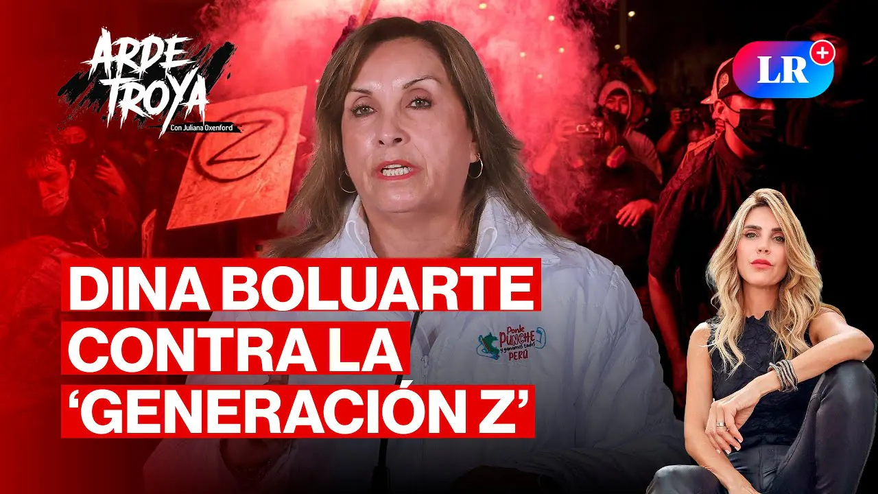 Reproducir: DINA BOLUARTE CONTRA la 'GEN Z' y APP en defensa de SANTIVÁÑEZ | ARDE TROYA con JULIANA OXENFORD