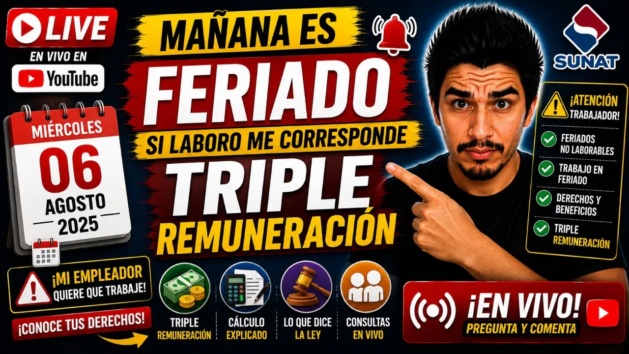 Reproducir: Mañana es Feriado. Si laboro me corresponde triple remuneracion