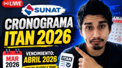 Cronograma ITAN 2026 SUNAT