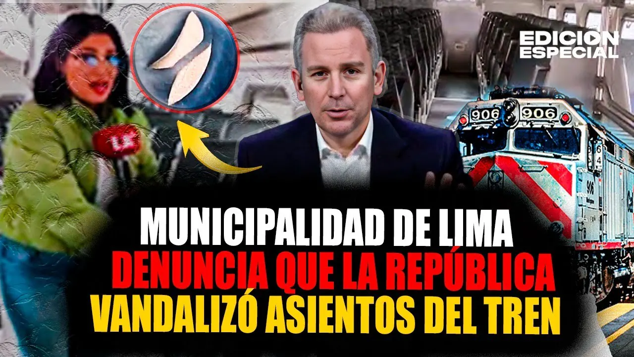 Reproducir: #EnVivo Municipalidad de Lima denuncia que La República vandalizó asientos del tren Caltrain