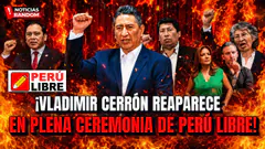¡Vladimir Cerrón reaparece en plena ceremonia de Perú Libre! - NOTICIAS RANDOM