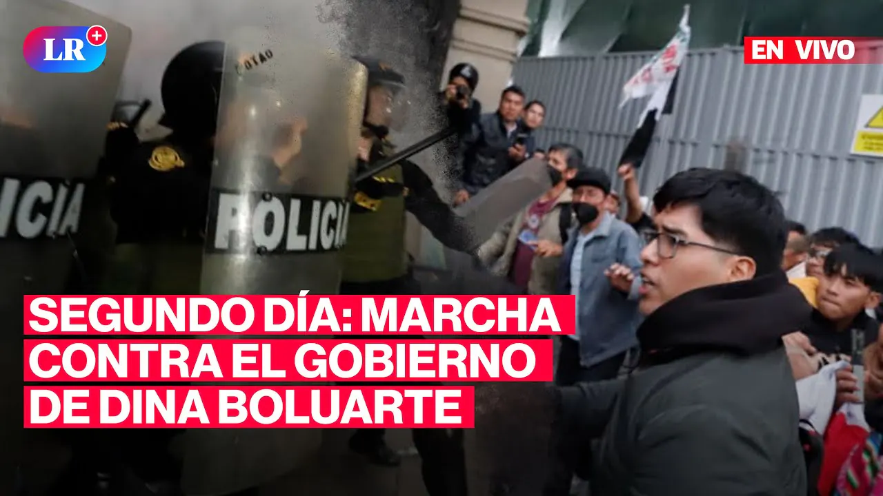 Reproducir: 🔴Segundo día: Marcha contra Dina Boluarte y Congreso | #EnVivoLR