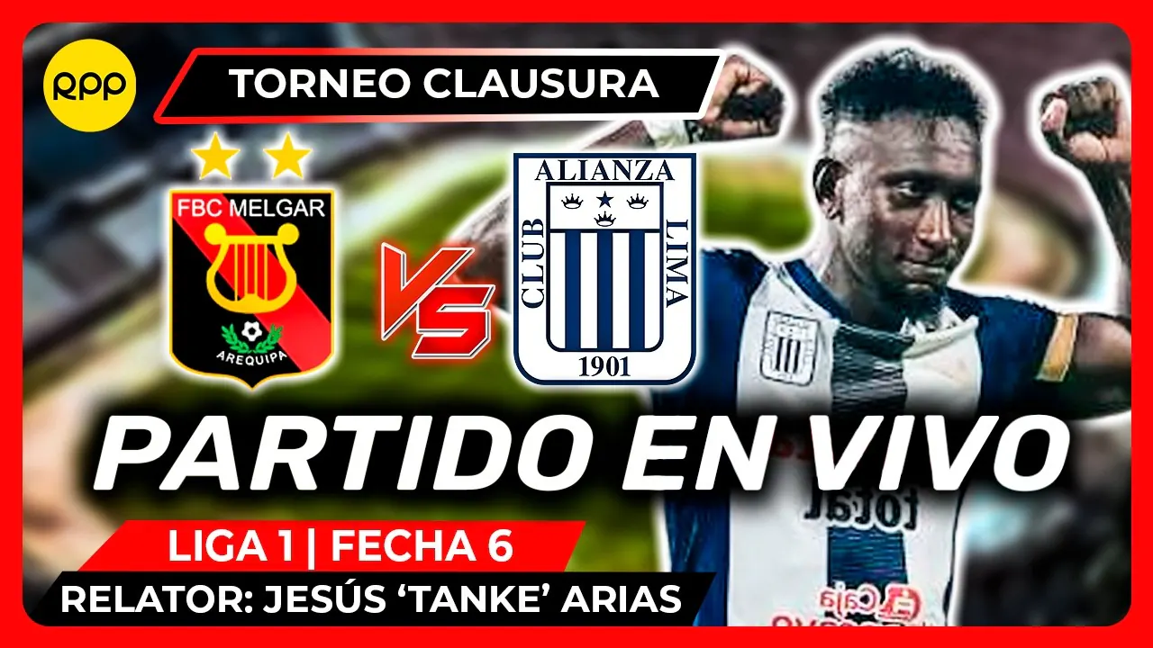 Reproducir: FBC MELGAR VS ALIANZA LIMA 🔴EN VIVO LIGA 1 TORNEO CLAUSURA 2026 | Transmisión Oficial RPP