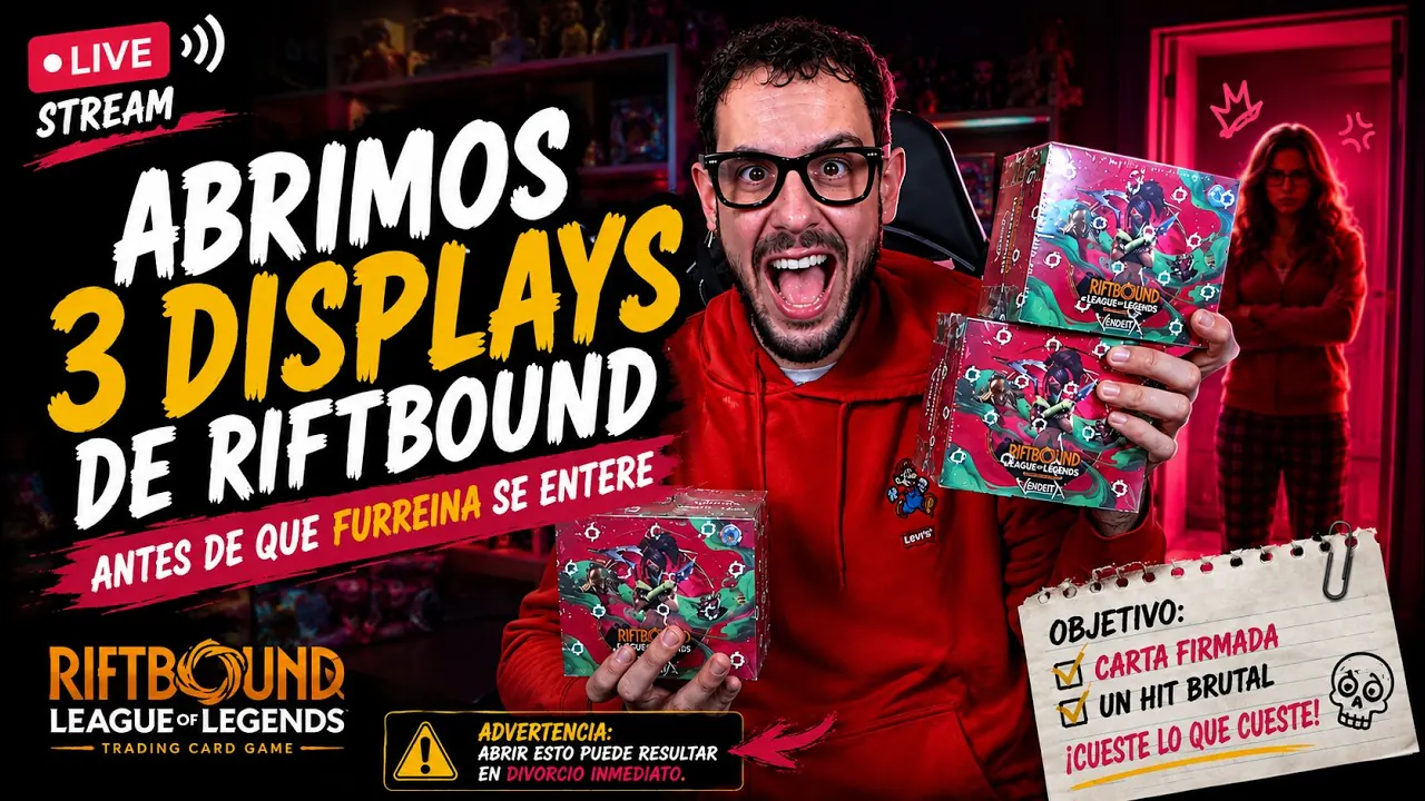 Reproducir: ABRIMOS 3 DISPLAYS DE RIFTBOUND | ¿GISELLE ME BOTA DE MI CASA? | LOSFURREYES EN VIVO