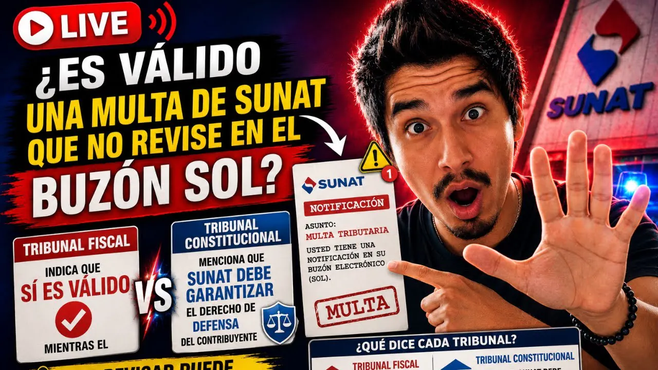 Reproducir: ¿Es valido una multa de SUNAT que no reviso el contribuyente en el buzón sol?