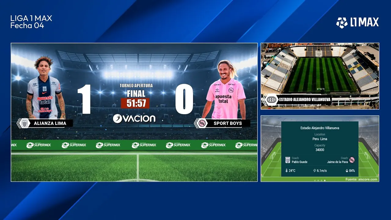 Reproducir: Alianza Lima vs Sport Boys por RADIO OVACION 🔴 #ENVIVO | LIGA 1 MAX