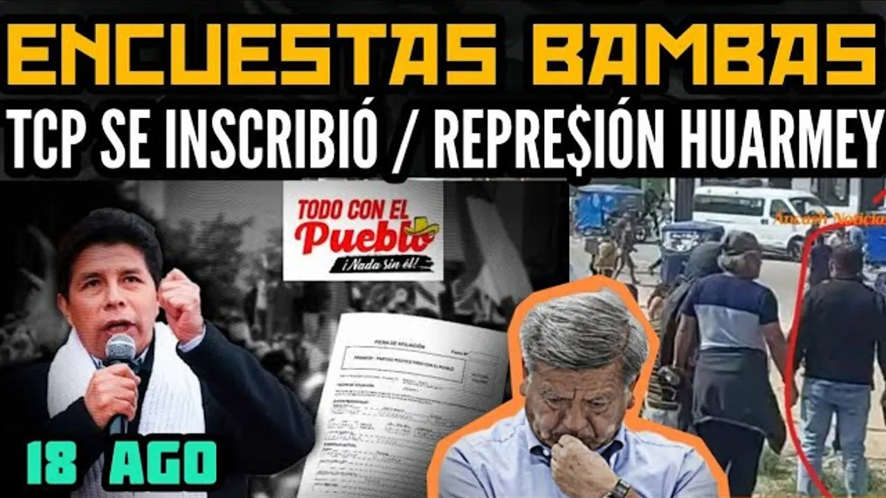 Reproducir: PEDRO CASTILLO INSCRIBE SU PARTIDO/ PROTESTAS EN HUARMEY / NUEVAS ENCUESTAS - 18 AGO