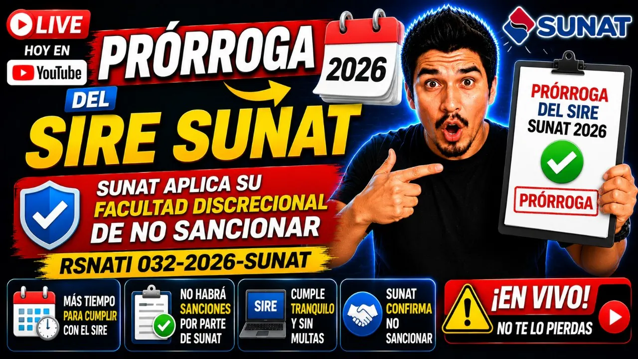 Reproducir: Prórroga del SIRE SUNAT 2026