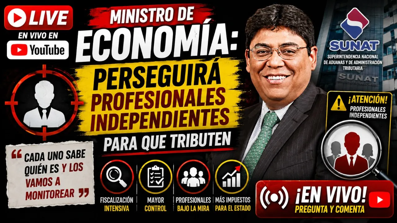 Reproducir: MINISTRO DE  ECONOMIA: PERSEGUIRÁ PROFESIONALES INDEPENDIENTES PARA QUE TRIBUTEN