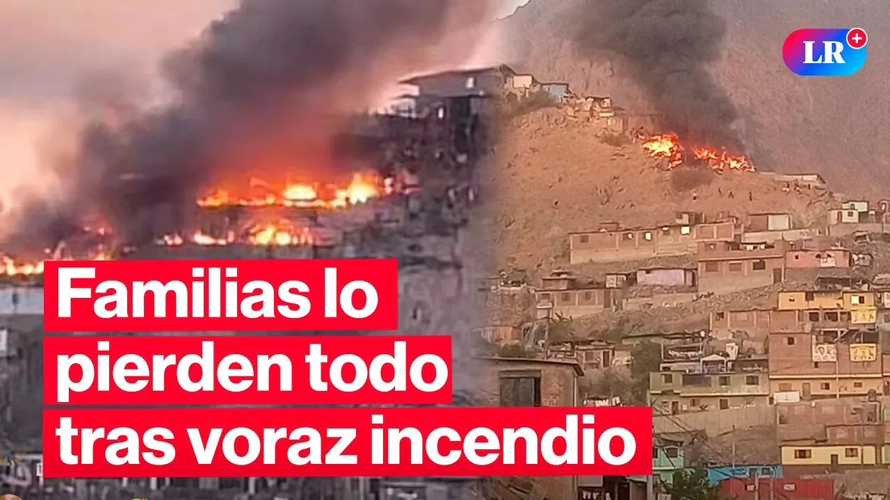 Reproducir: 🔴Fuerte incendio en la parte alta de Independencia: varias viviendas afectadas | #EnVivoLR