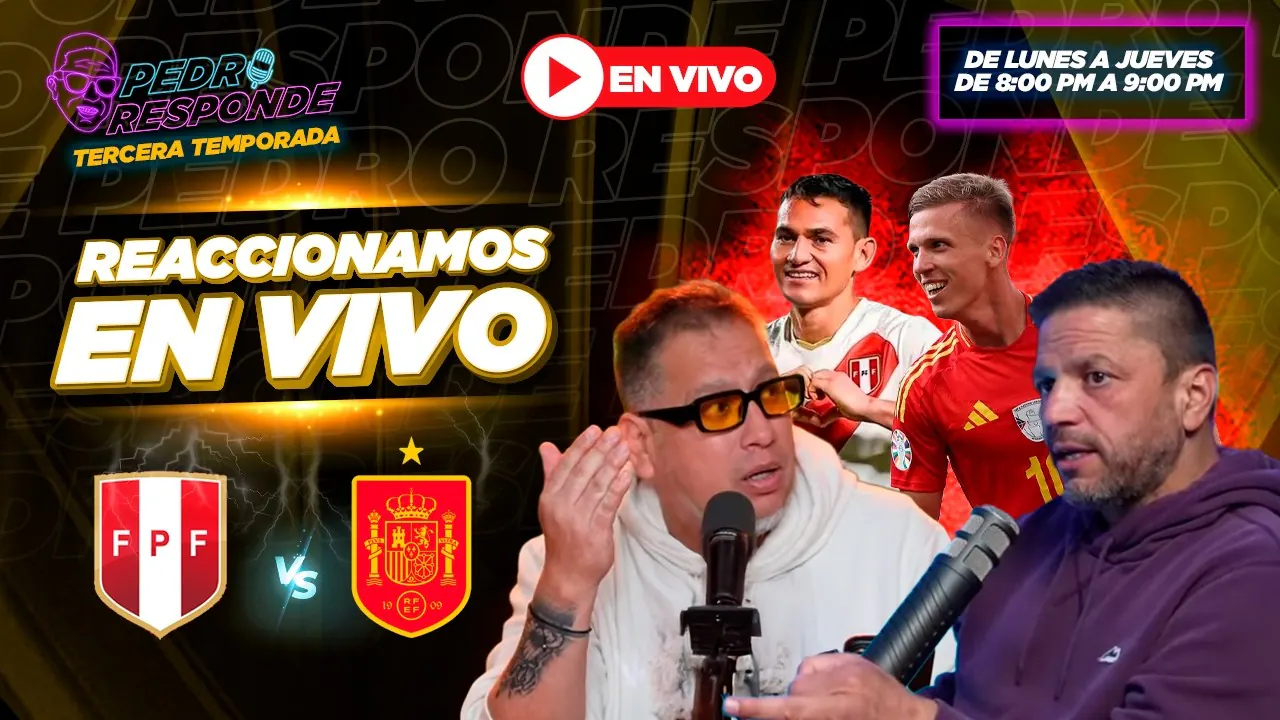 Reproducir: PERÚ VS ESPAÑA EN VIVO con BRUNO CABALA Y PEDRO ¡PEDRO RESPONDE EN VIVO!  |#PedroResponde