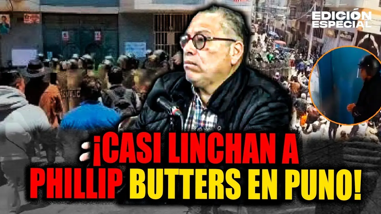 Reproducir: #EnVivo Phillip Butters se salva de ser linchado en Puno