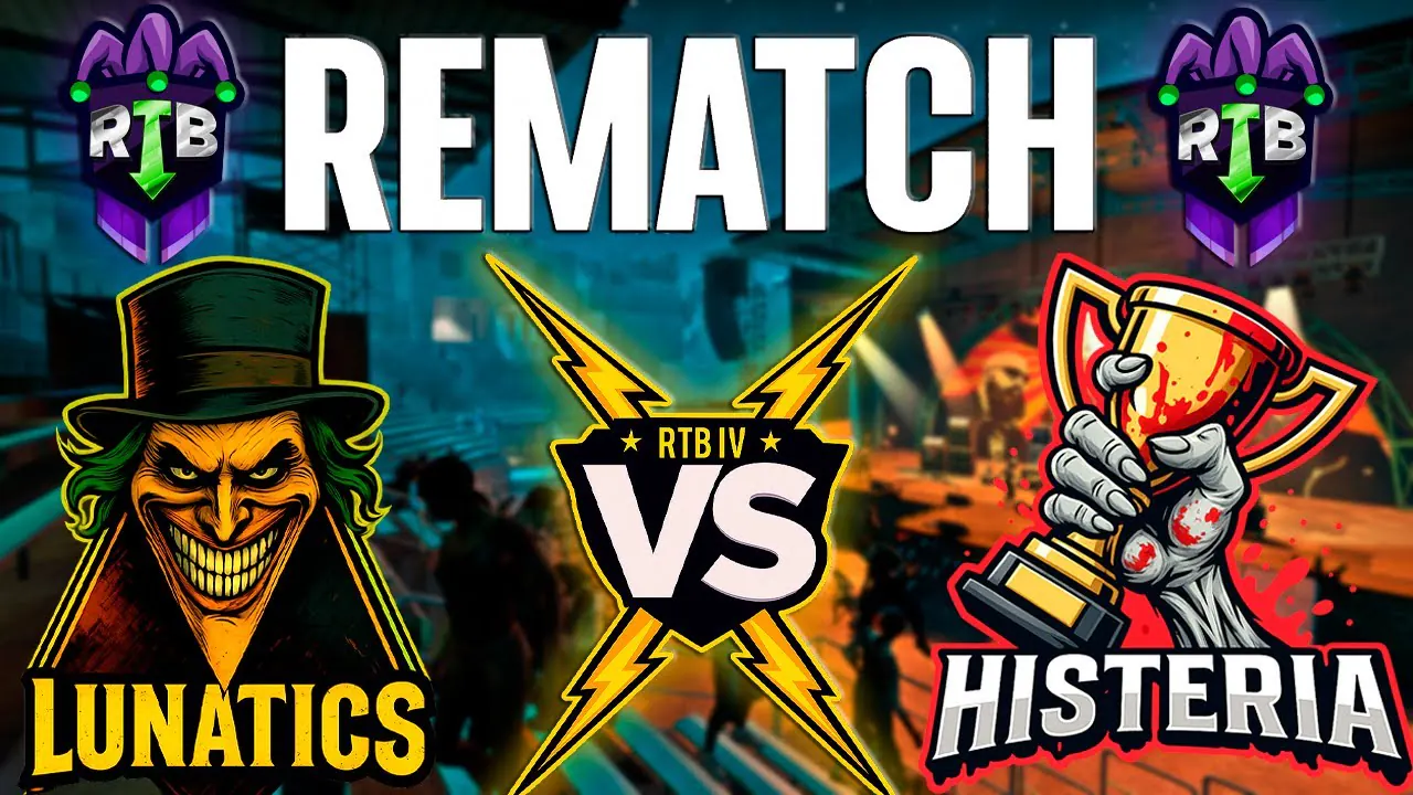 Reproducir: REMATCH TORNEO LEFT 4 DEAD 2 RTB IV | Lunatics VS Histeria | ELIMINACIÓN |