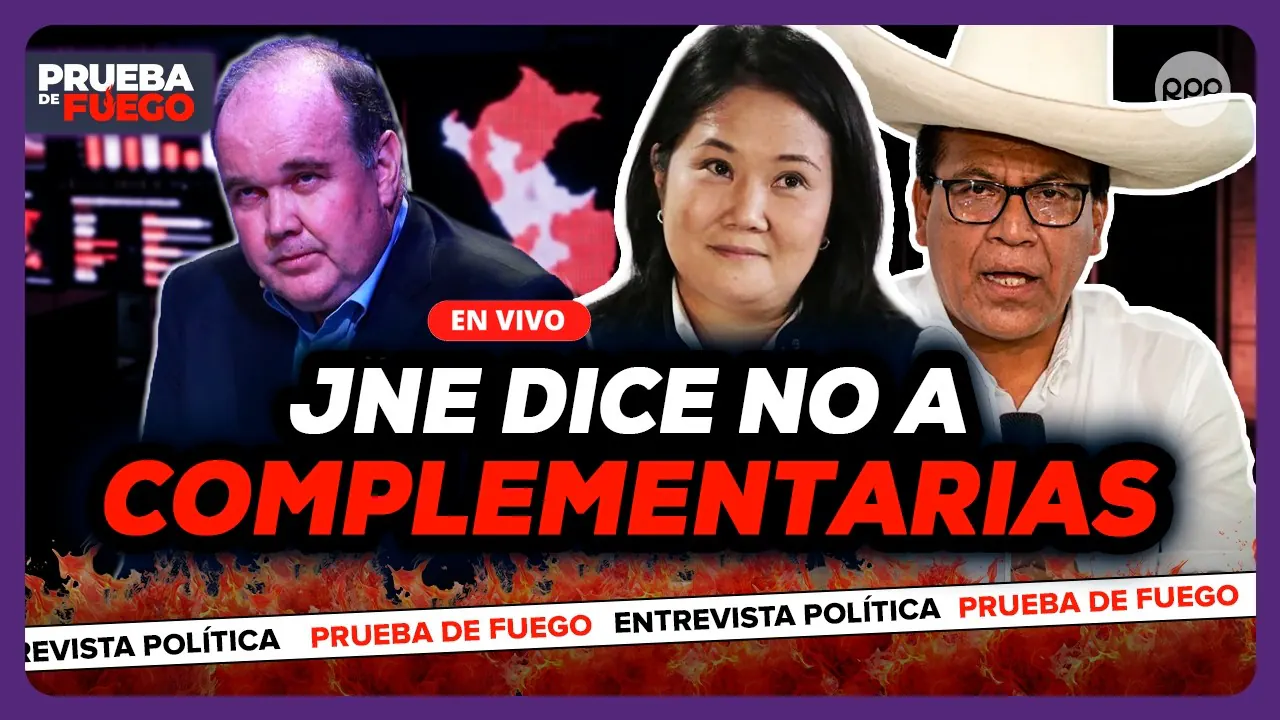 Reproducir: EN VIVO🔴SIN ELECCIONES COMPLEMENTARIAS: presión al JNE y escenario rumbo a segunda vuelta