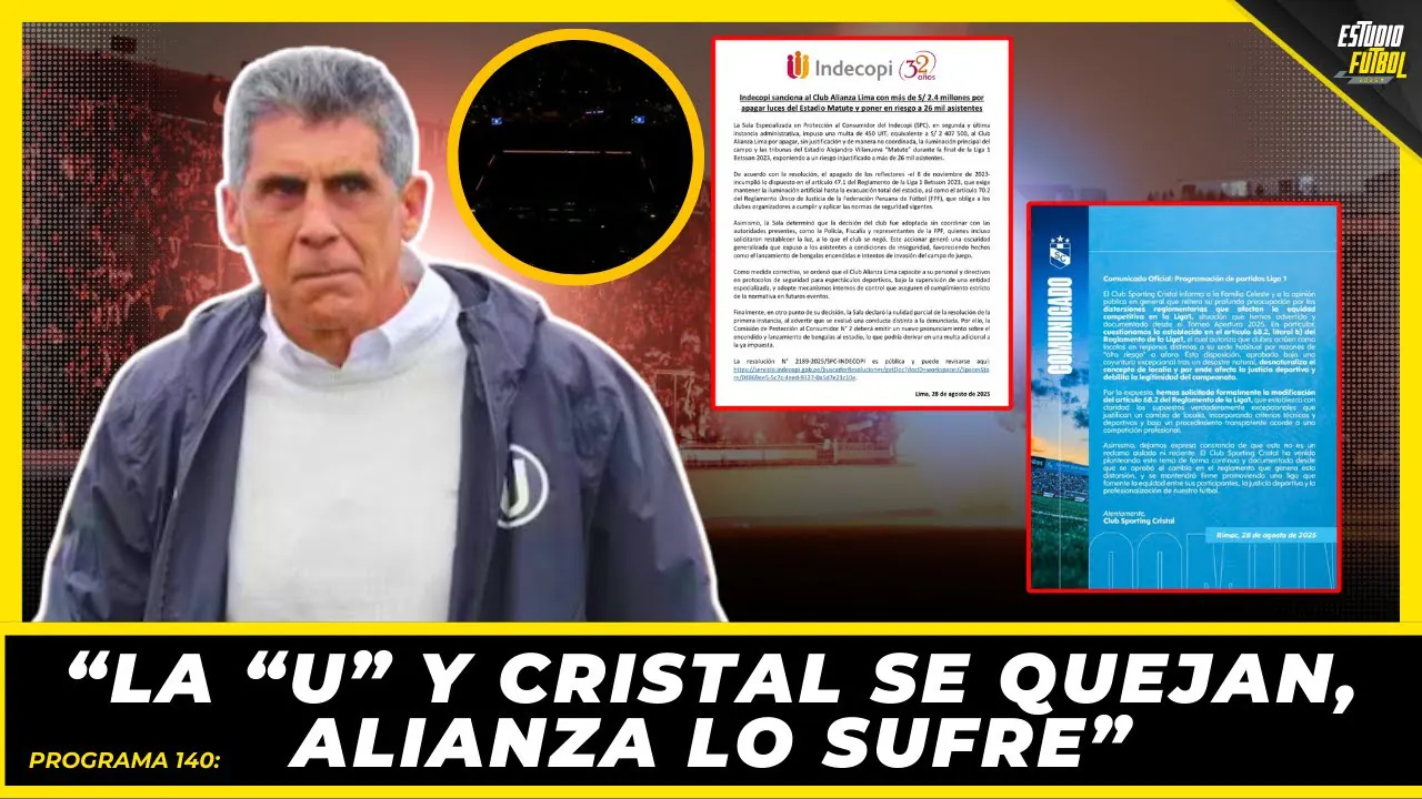 Reproducir: LA “U” Y CRISTAL SE QUEJAN, ALIANZA LO SUFRE