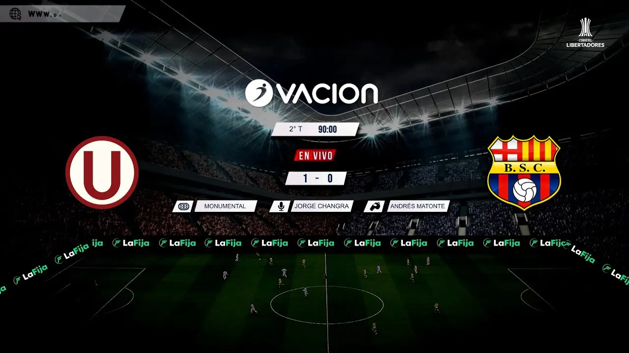 Reproducir: Universitario vs Barcelona SC por RADIO OVACION 🔴 #ENVIVO | COPA LIBERTADORES