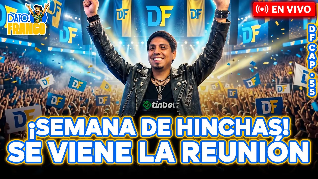 Reproducir: 🔥⚽ #ENVIVO | ¡HOY SALE EL CANAL DE DIFUSIÓN! LA SEMANA DE HINCHAS CON DF⚡#DATOFRANCO