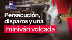 Persecución policial en SJL: disparos y una miniván volcada | "Aliados por la seguridad" EN VIVO
