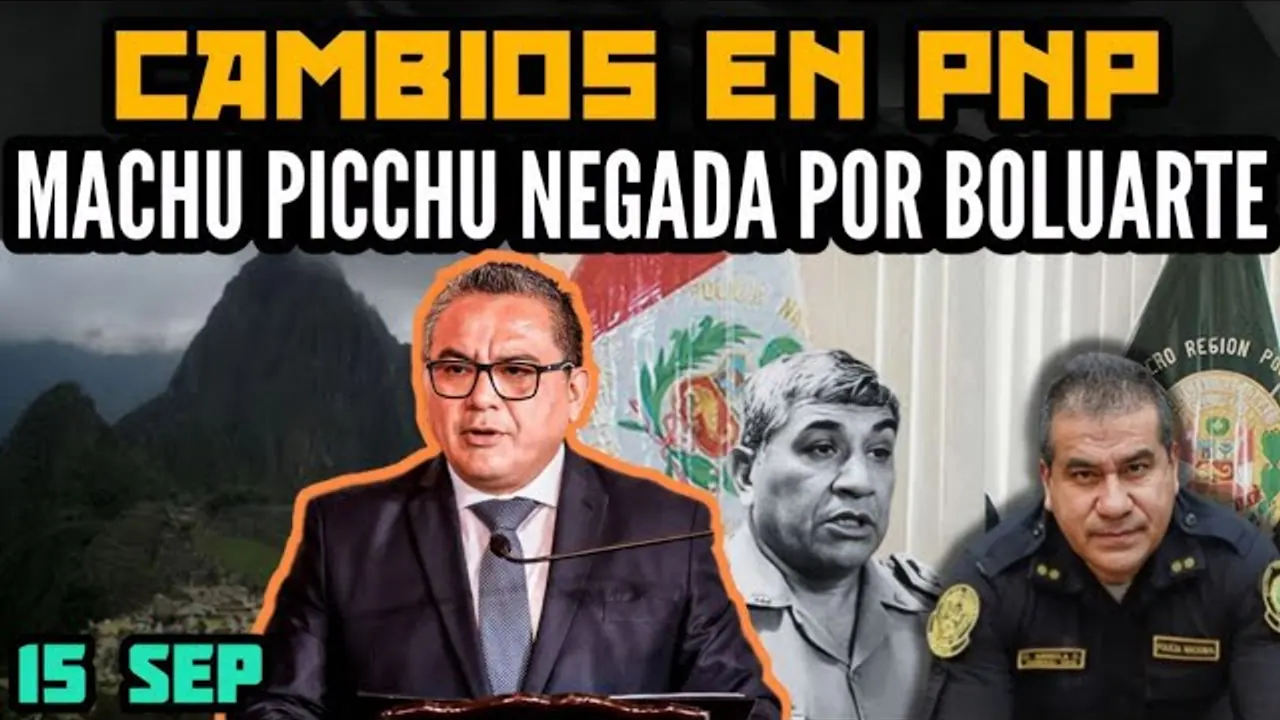 Reproducir: RECAMBIO EN JEFATURA PNP / AUDIOS DE MINISTROS DE DINA / MACHU PICCHU SE CAE - 15 SEP