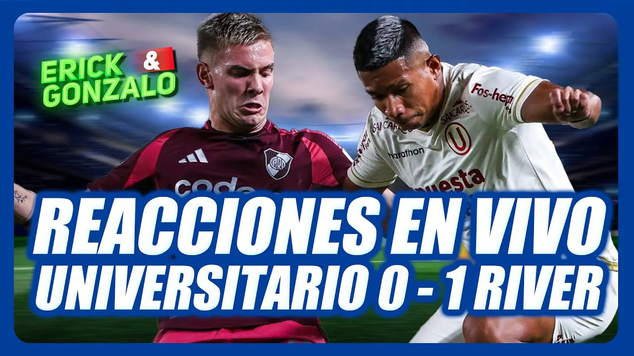 Reproducir: UNIVERSITARIO DE DEPORTES VS RVER PLATE EN VIVO | REACCIONAMOS AL DEBUT DE LA CREMA EN LIBERTADORES
