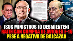 #EnVivo Balcázar miente: PCM ratifica compra de aviones F-16 pese a negativa del presidente