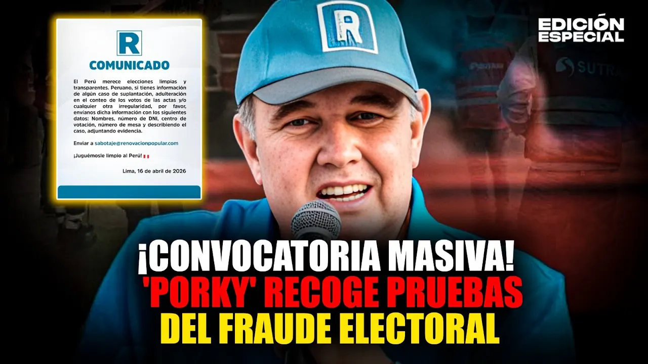 Reproducir: #EnVivo López Aliaga convoca a la ciudadanía a enviar pruebas del presunto fraude electoral